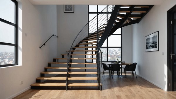 Escalier droit métallique : modernité et élégance pour votre intérieur
